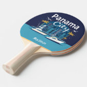 Aangepaste naam Panama City Tafeltennisbatje (Voorkant Gekanteld)