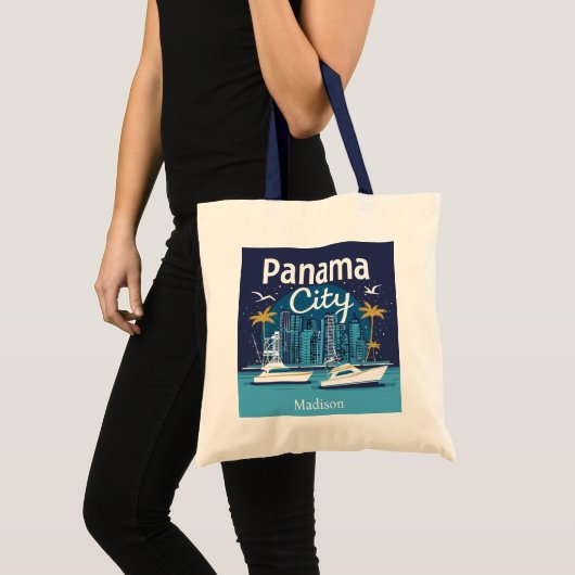 Aangepaste naam Panama City Tote Bag (Voorkant (product))
