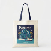 Aangepaste naam Panama City Tote Bag (Voorkant)