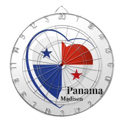 Aangepaste naam Panama Love Dartbord (Voorkant)