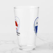 Aangepaste naam Panama Love Glas (Links)