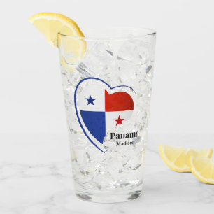 Aangepaste naam Panama Love Glas