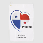Aangepaste naam Panama Love Golfhanddoek (Voorkant)