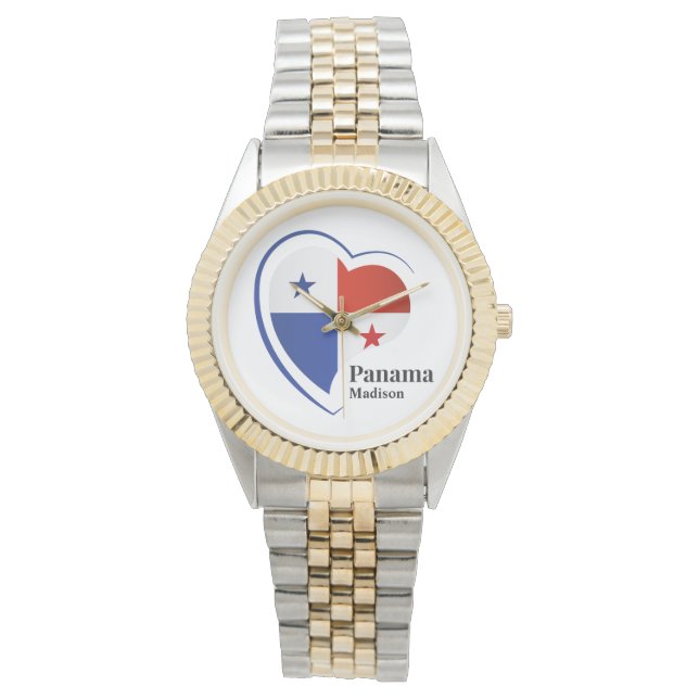 Aangepaste naam Panama Love Horloge (Voorkant)