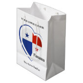 Aangepaste naam Panama Love Medium Cadeauzakje (Voorkant Gekanteld)