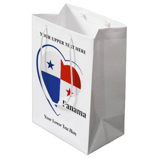 Aangepaste naam Panama Love Medium Cadeauzakje (Achterkant Gekanteld)