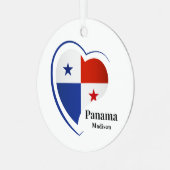 Aangepaste naam Panama Love Metalen Ornament (Voorkant links)