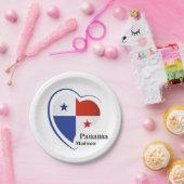 Aangepaste naam Panama Love Papieren Bordje (Feest)