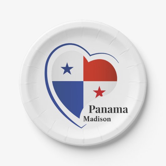 Aangepaste naam Panama Love Papieren Bordje (Voorkant)
