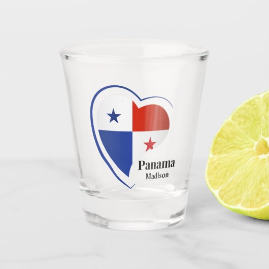 Aangepaste naam Panama Love Shot Glas (Voorkant)