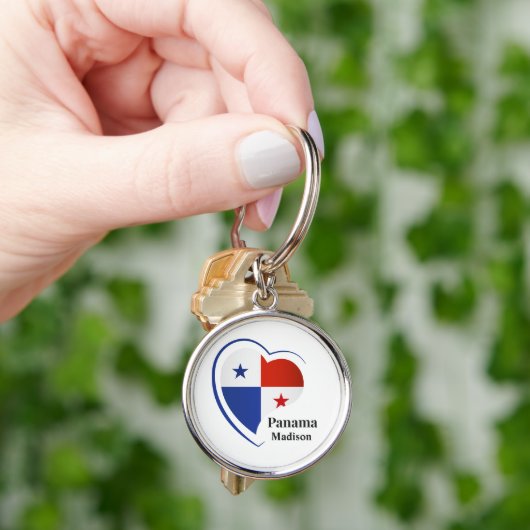 Aangepaste naam Panama Love Sleutelhanger (Hand)