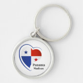 Aangepaste naam Panama Love Sleutelhanger (Voorkant)