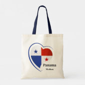 Aangepaste naam Panama Love Tote Bag (Achterkant)