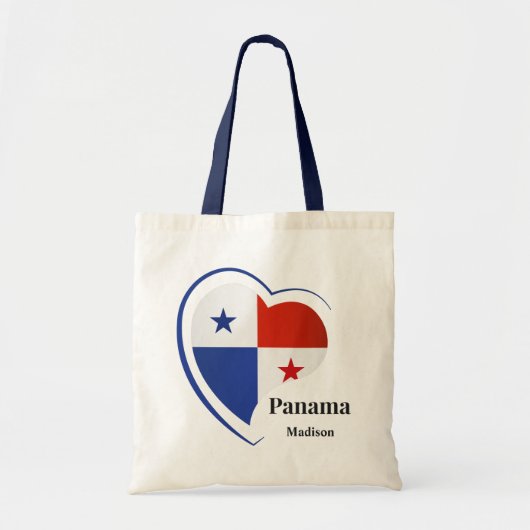 Aangepaste naam Panama Love Tote Bag (Voorkant)