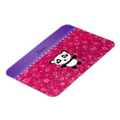 Aangepaste naam panda roos roze glitter sterren magneet (Linkerzijde)