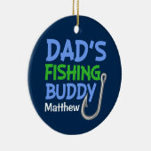 Aangepaste naam Pap's Gevist Boeddy jongens versie Keramisch Ornament (Rechts)