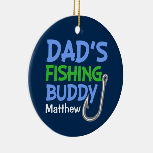 Aangepaste naam Pap's Gevist Boeddy jongens versie Keramisch Ornament (Rechts)