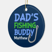 Aangepaste naam Pap's Gevist Boeddy jongens versie Keramisch Ornament (Links)