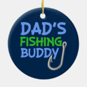 Aangepaste naam Pap's Gevist Boeddy jongens versie Keramisch Ornament (Achterkant)