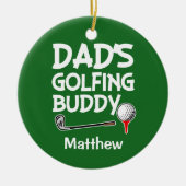 Aangepaste naam Pap's Golfing Buddy jongens versie Keramisch Ornament (Voorkant)