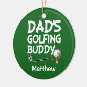 Aangepaste naam Pap's Golfing Buddy jongens versie Keramisch Ornament (Links)