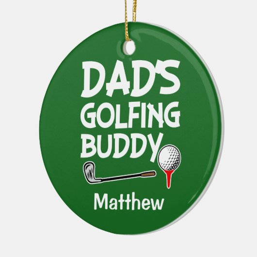Aangepaste naam Pap's Golfing Buddy jongens versie Keramisch Ornament (Links)