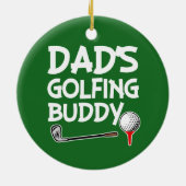 Aangepaste naam Pap's Golfing Buddy jongens versie Keramisch Ornament (Achterkant)