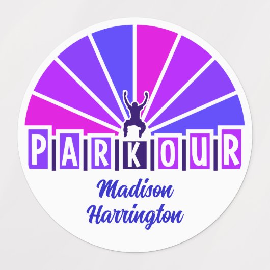 Aangepaste naam PARKOUR Labels (Design 1)