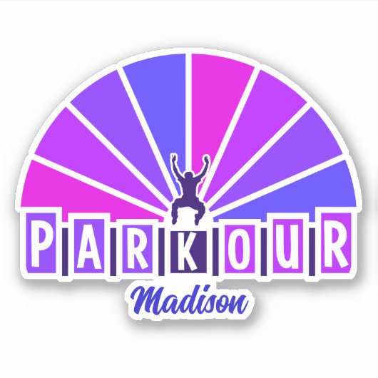 Aangepaste naam PARKOUR Sticker (Voorkant)