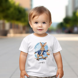 Aangepaste naam Pasen Bunny Boy Skateboarden Kinder Shirts