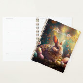 Aangepaste naam Pasen konijn met paaseieren Planner (Display)