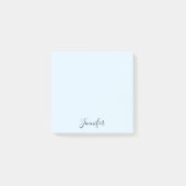 Aangepaste naam Pastel Blue gepersonaliseerde noti Post-it® Notes (Voorkant)