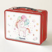 Aangepaste naam Pastel Fairy Balloon Girls Unicorn (Achterkant)