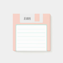 Aangepaste naam pastel floppy disk, Y2K-stijl Post-it® Notes