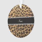 Aangepaste naam pastel gele glittersplaat ornament (voorkant)