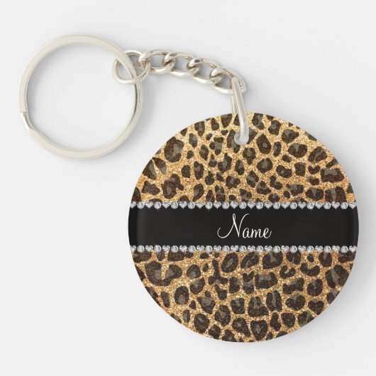 Aangepaste naam pastel gele glittersplaat sleutelhanger (Voorkant)