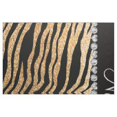 Aangepaste naam pastel gele glittertijgerstrepen stof (Fat Quarter)