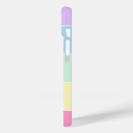 Aangepaste naam pastel kleuren horizontale strepen Case-Mate iPhone case (Achterkant / Links)