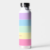 Aangepaste naam pastel kleuren horizontale strepen waterfles (Links)
