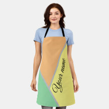 Aangepaste naam pastel mint perzik kleurblok