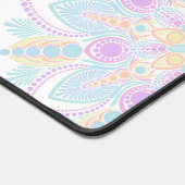 Aangepaste naam Pastel Rainbow Floral Sundae Manda Bureaumat (Hoek)