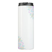 Aangepaste naam Pastel Rainbow Floral Sundae Manda Thermosbeker (Achterkant)