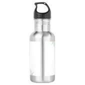 Aangepaste naam Pastel Rainbow Floral Sundae Manda Waterfles (Achterkant)