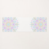 Aangepaste naam Pastel Rainbow Floral Sundae Manda Yogamat (Achterkant (horizontaal))