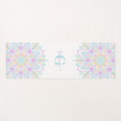 Aangepaste naam Pastel Rainbow Floral Sundae Manda Yogamat (Voorkant (horizontaal))