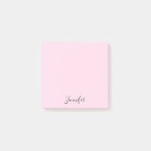 Aangepaste Naam Pastel Roze Gepersonaliseerd Post-it® Notes (Voorkant)