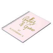 Aangepaste Naam Pastel Roze Goud Fun Game Score Tr Notitieboek (Linkerzijde)