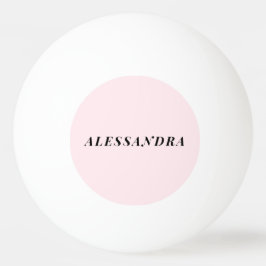 Aangepaste naam Pastel Roze Zwart Minimalistisch S Pingpongbal