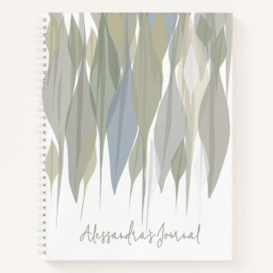 Aangepaste naam pastel salie groen grijs beige bla notitieboek