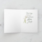 Aangepaste naam pastor Bestelling, Datum, Lilies,  Kaart (Binnen)